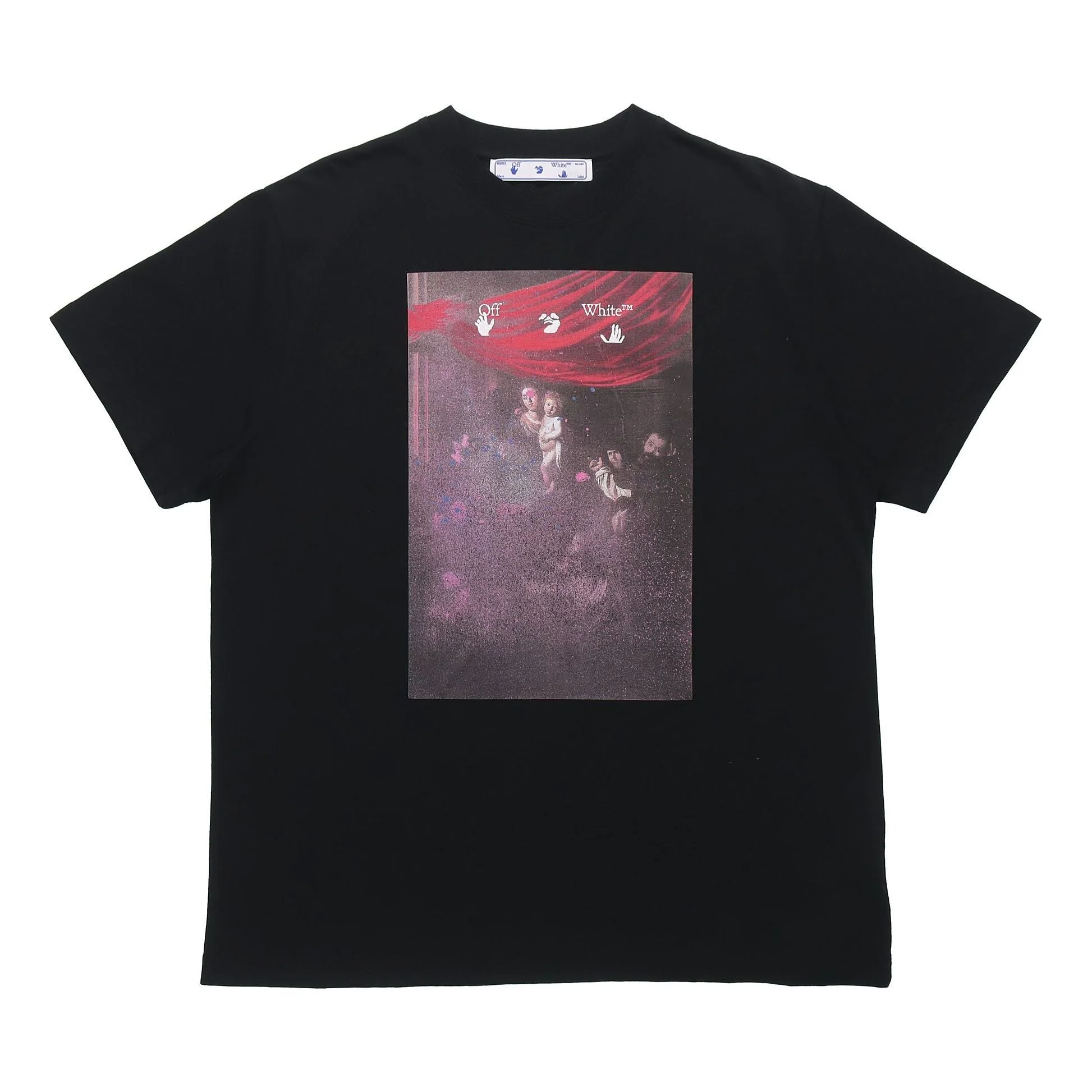OFF-WHITE Slim Fit Caravaggio Painting T-shirt Black - 1