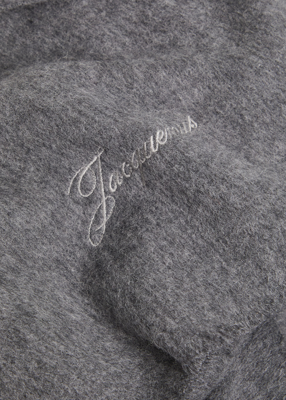 Jacquemus L Echarpe Tailleur Logo-embroidered Wool-blend Scarf - 3