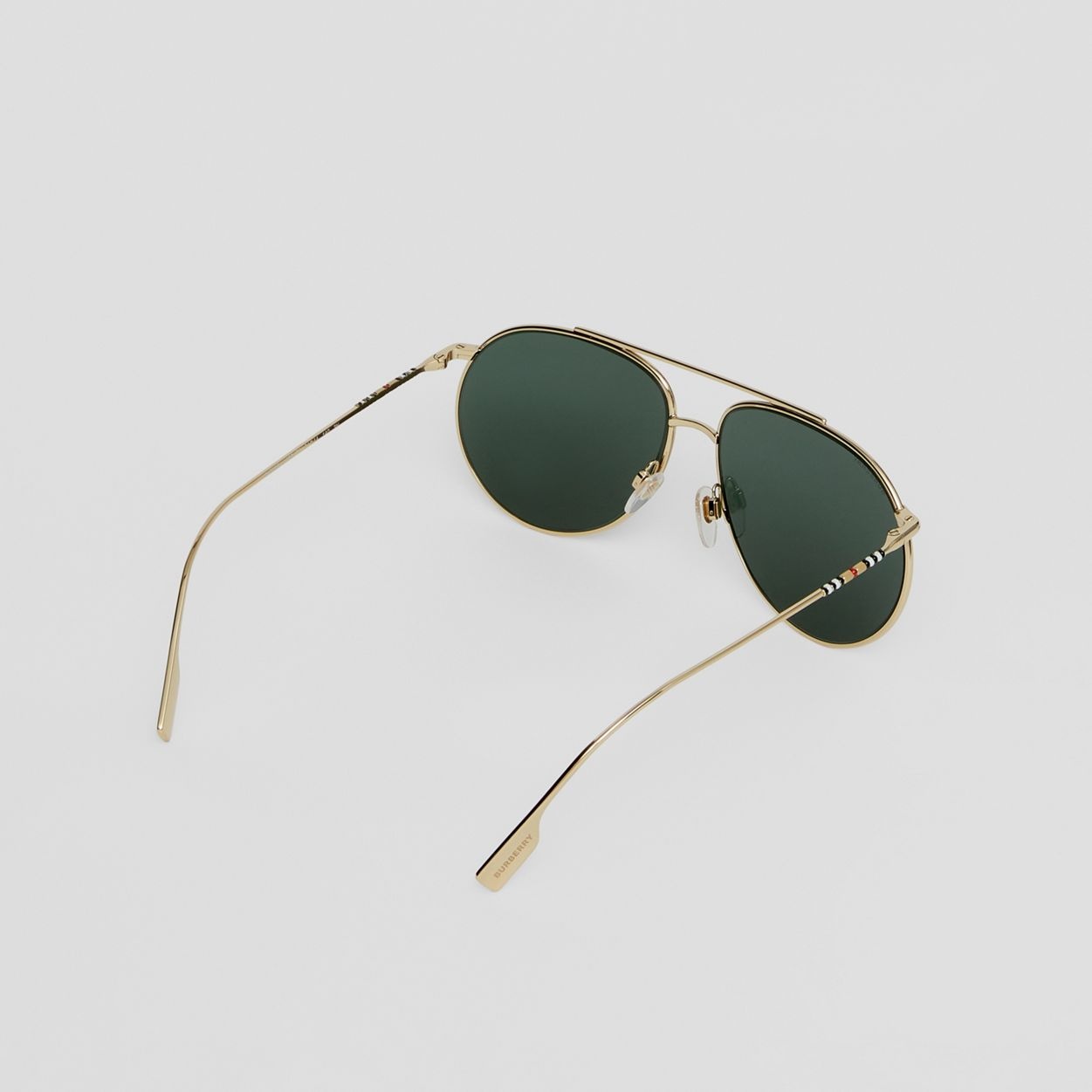 Icon Stripe Detail Oversized Pilot Sunglasses - 4