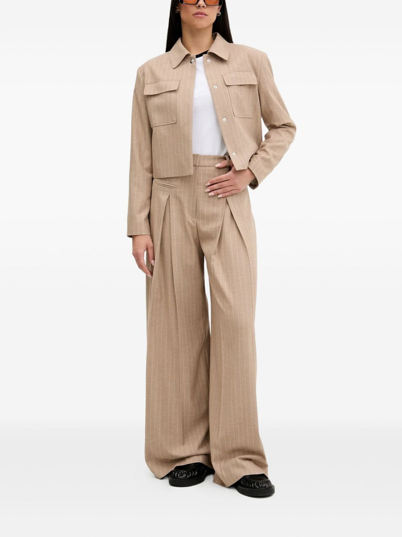 HUGO pinstripe pleated trousers outlook