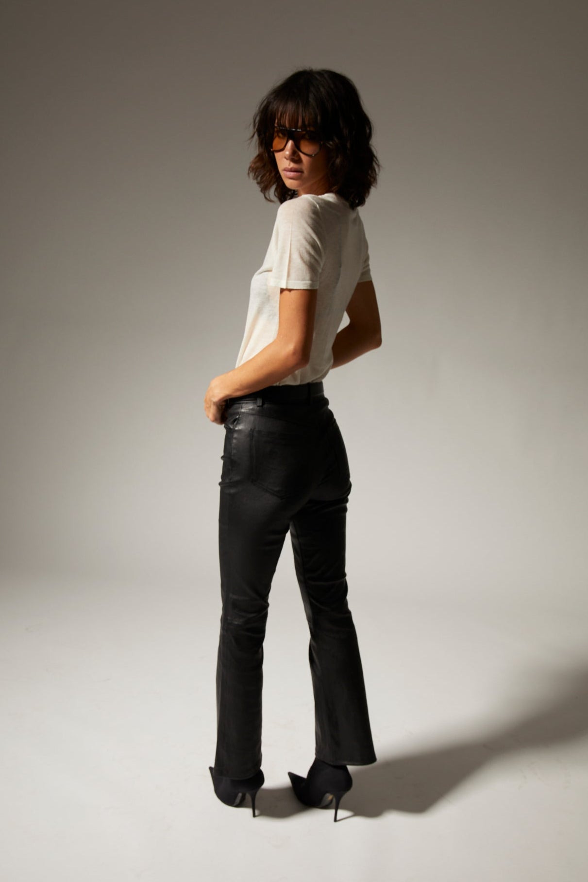 IVORY TISSUE CASHMERE CLASSIC TEE - 4