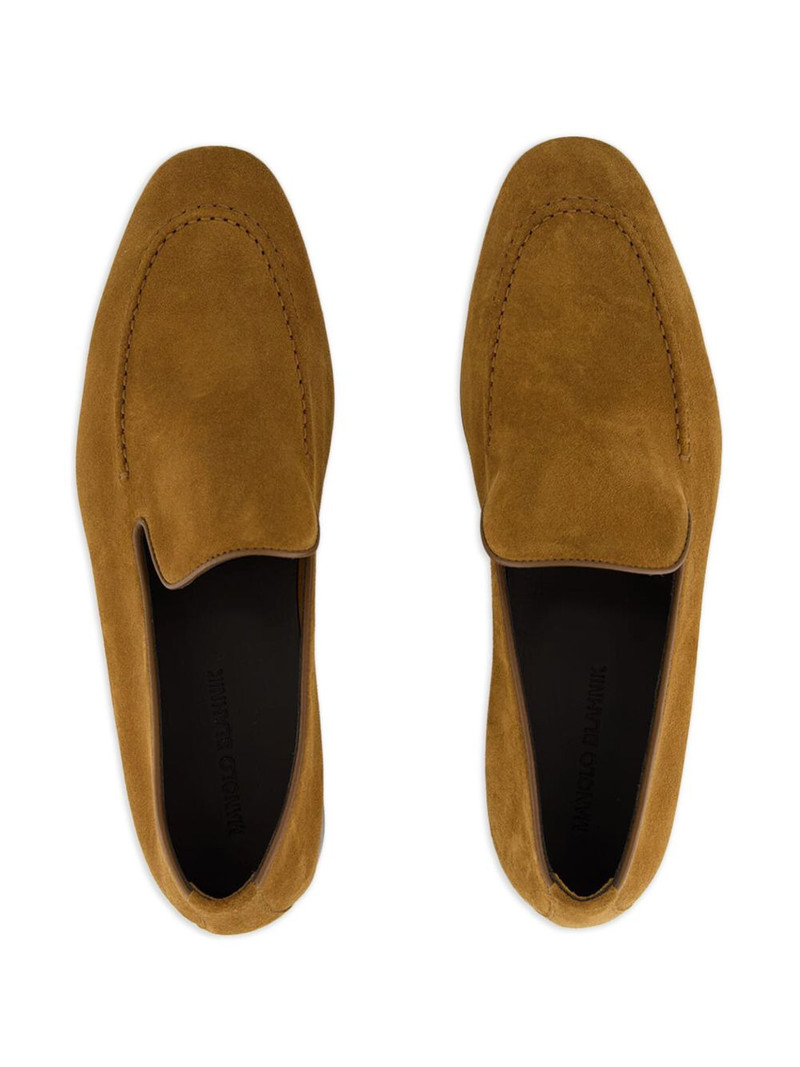 stitch-detailing 스웨드 슬립 온 loafers 3