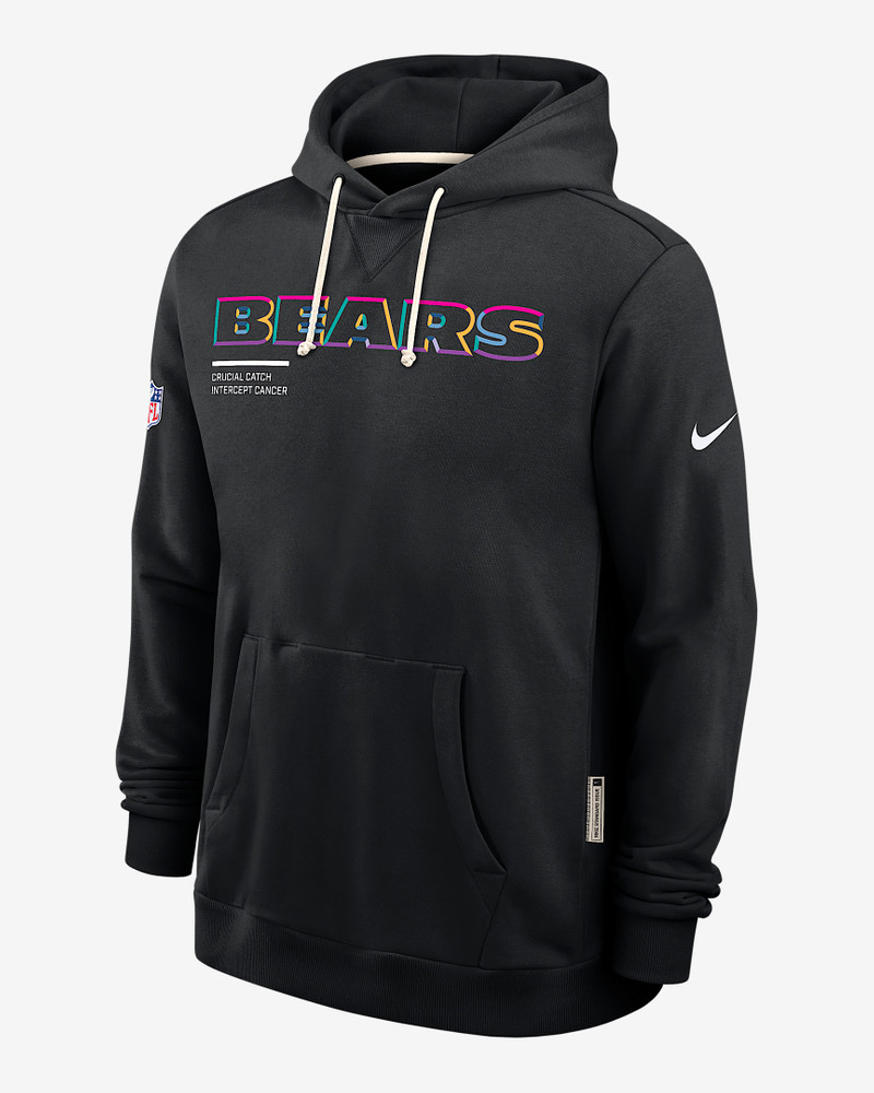 Chicago Bears Crucial Catch Sideline Men's Nike Dri-FIT NFL Pullover Hoodie - 1
