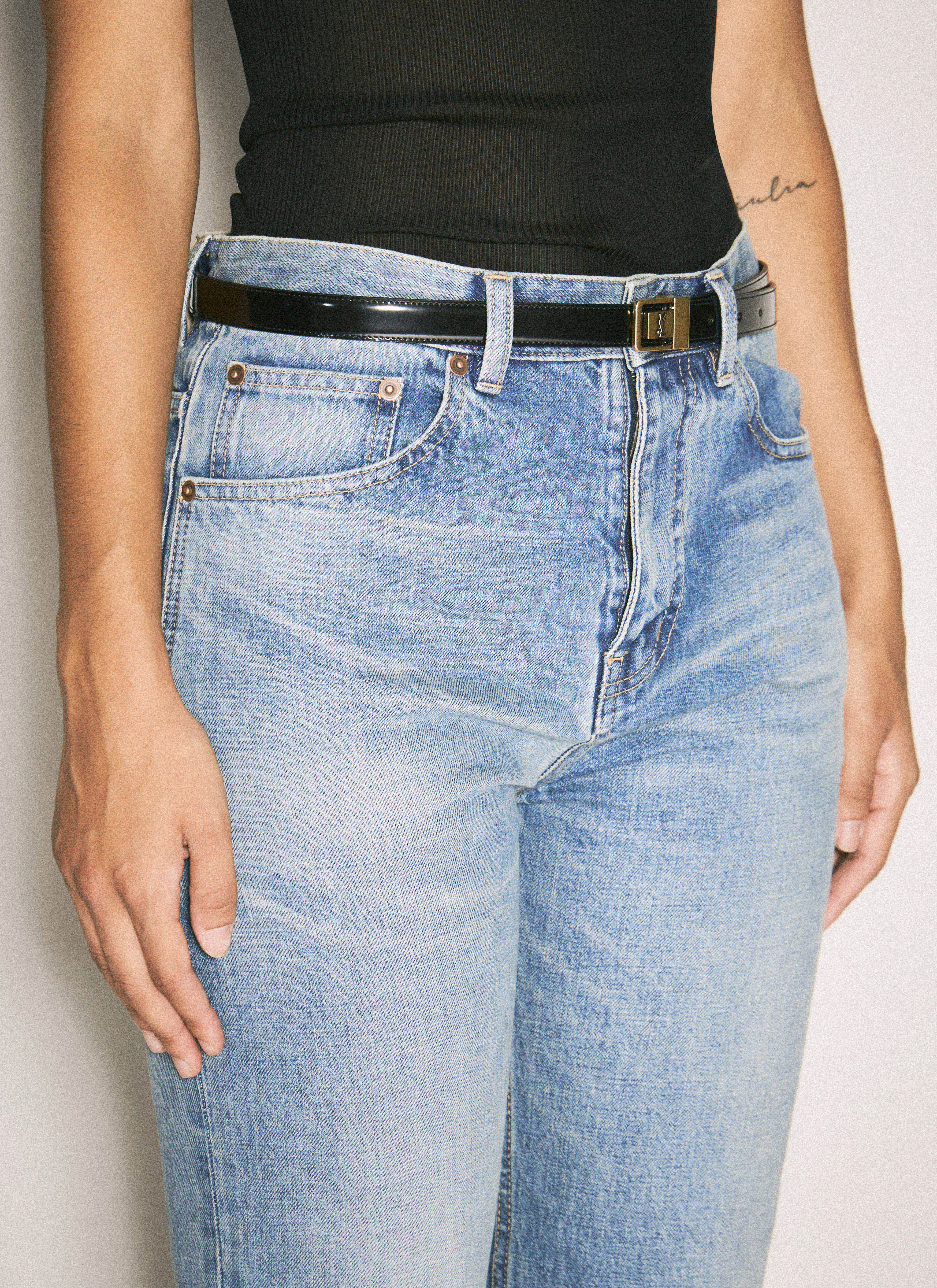 Saint Laurent Women Cassandre Patent Belt - 4