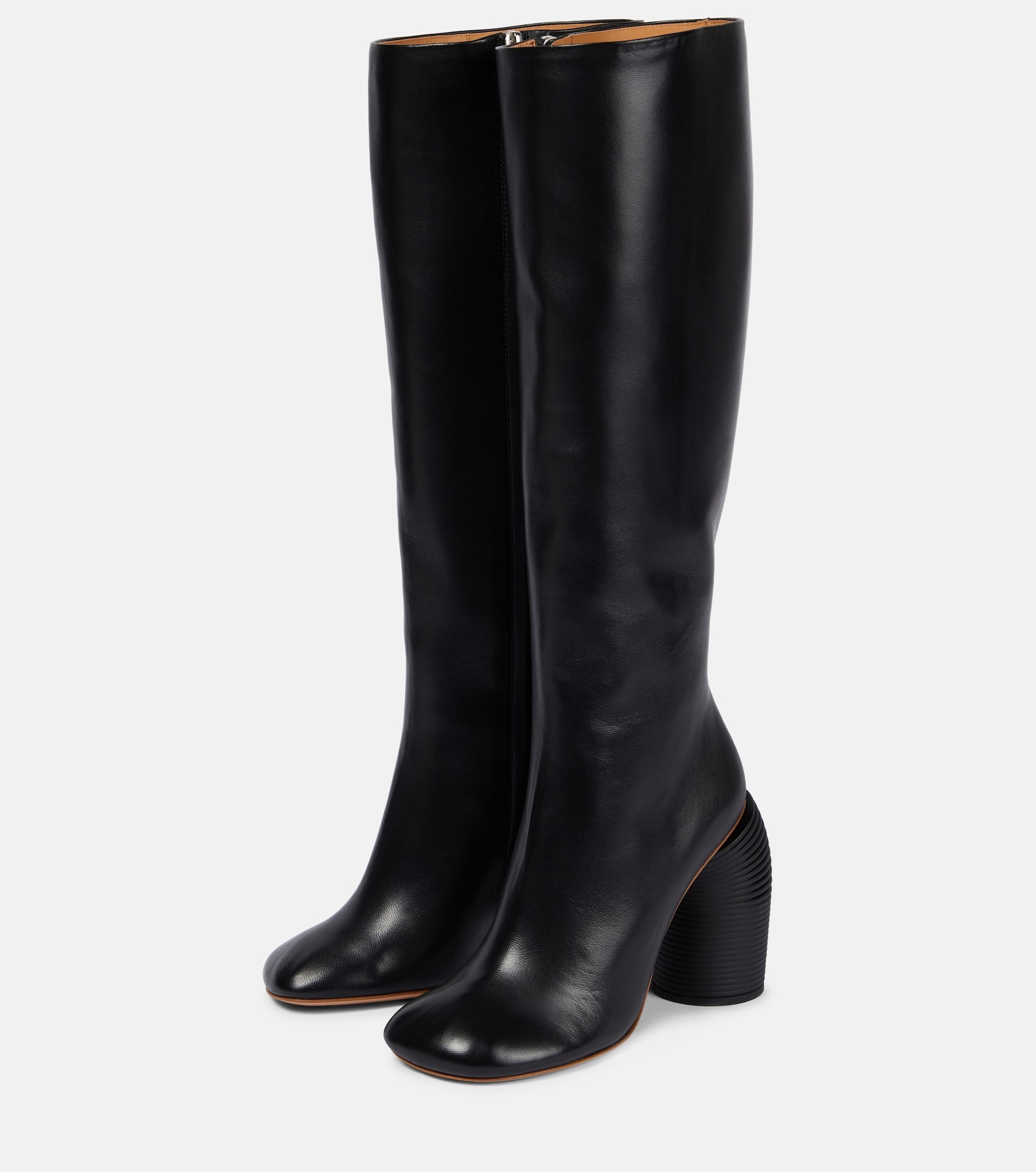 Leather knee-high boots - 5