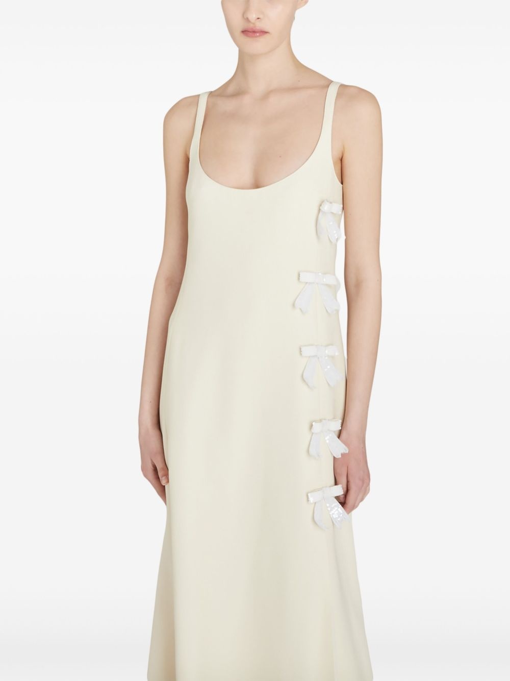 bow detailing long dress - 5