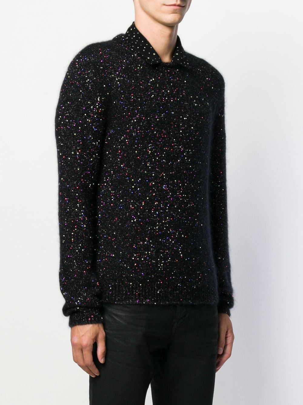 sequin embroidered sweater - 3