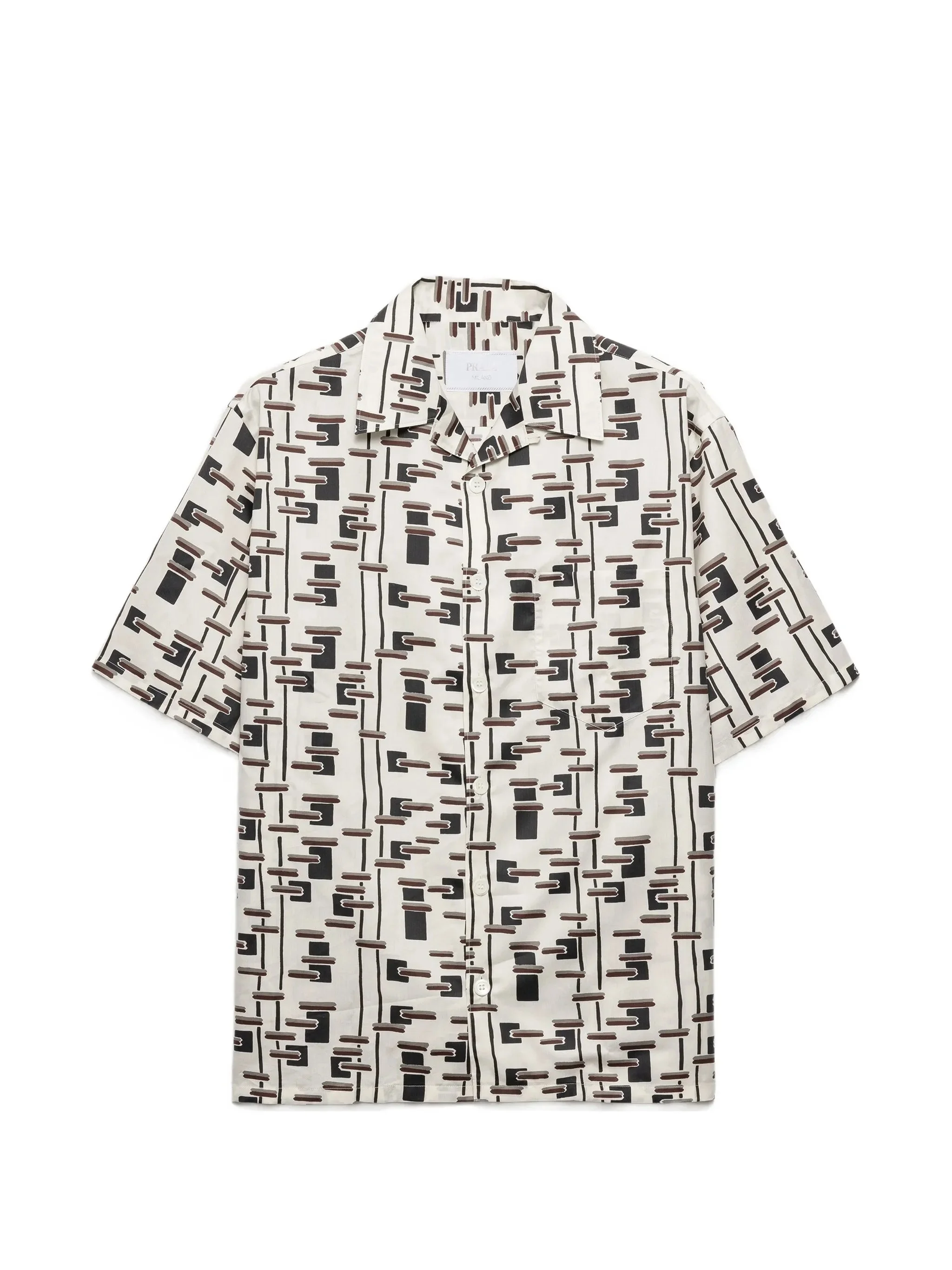 Prada Printed Cotton Blend Shirt - 1