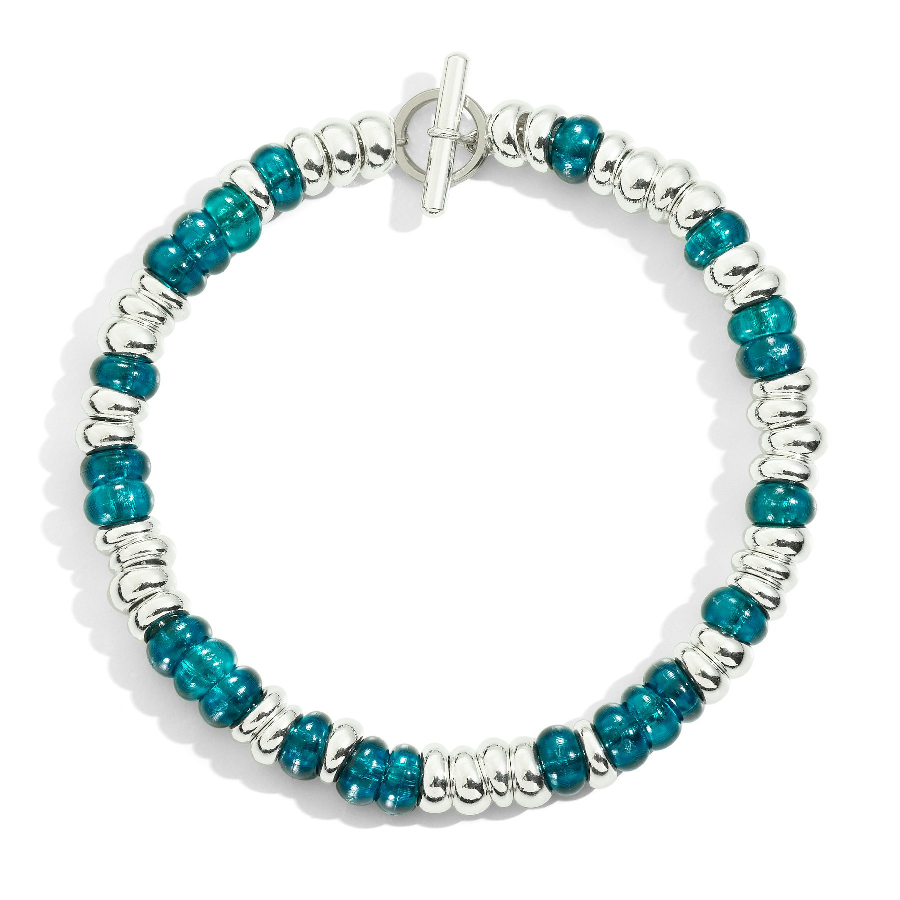RONDELLE BRACELET IN SILVER & RECYCLED PLASTIC - 1