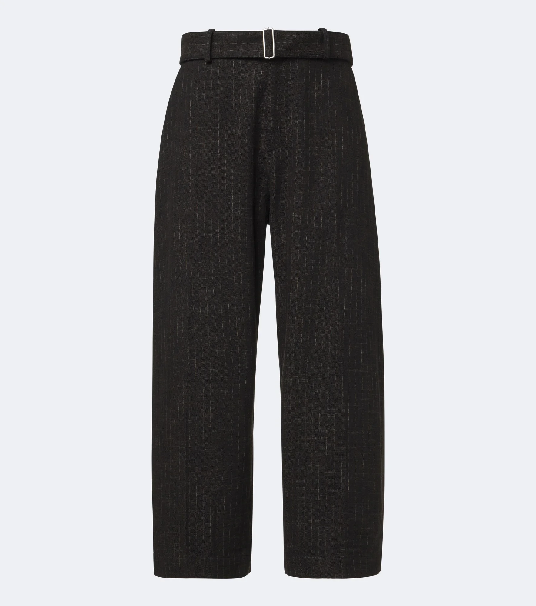 Checked cotton and wool-blend wide-leg pants - 1