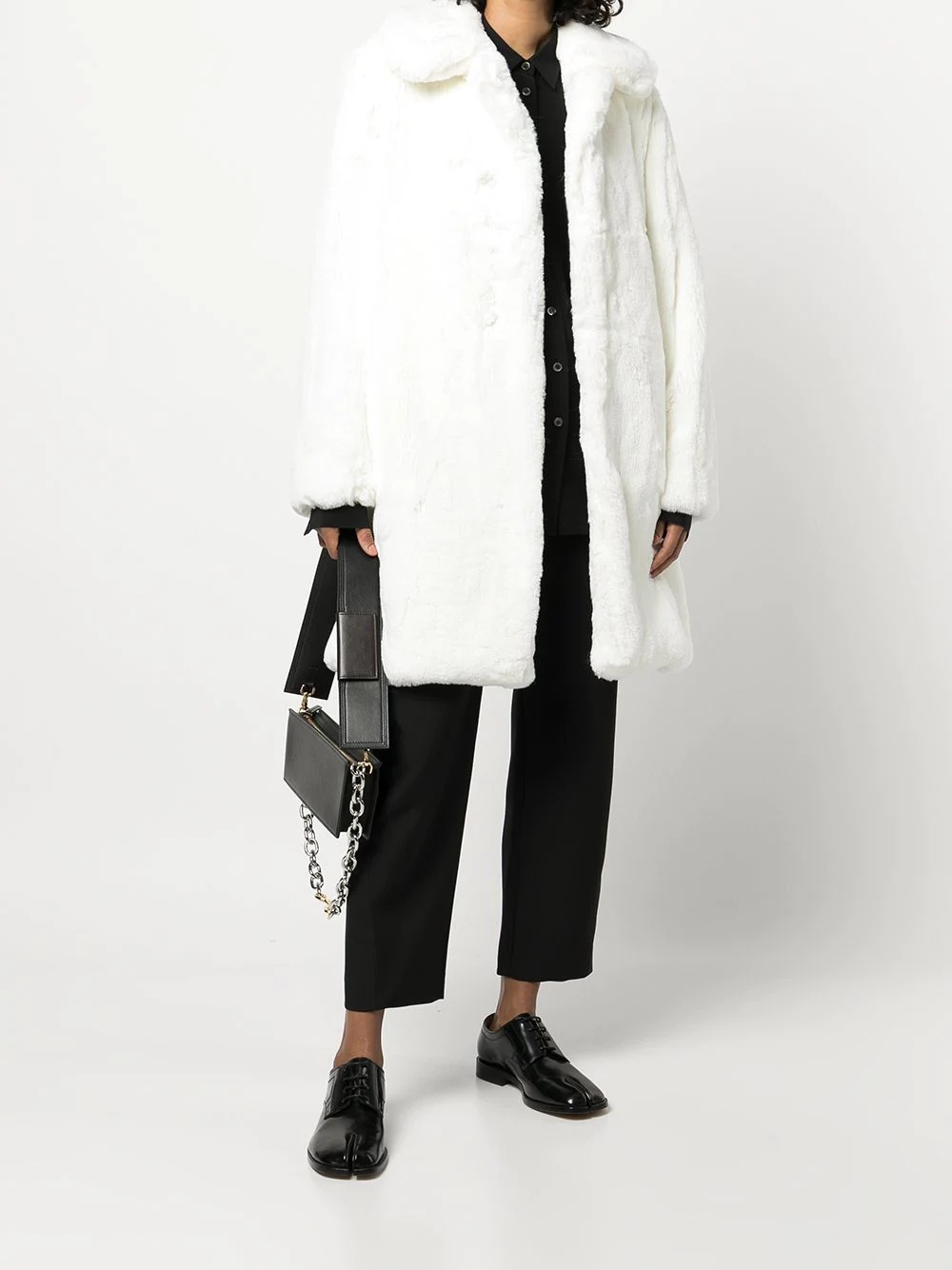 oversized spread collar coat - 2