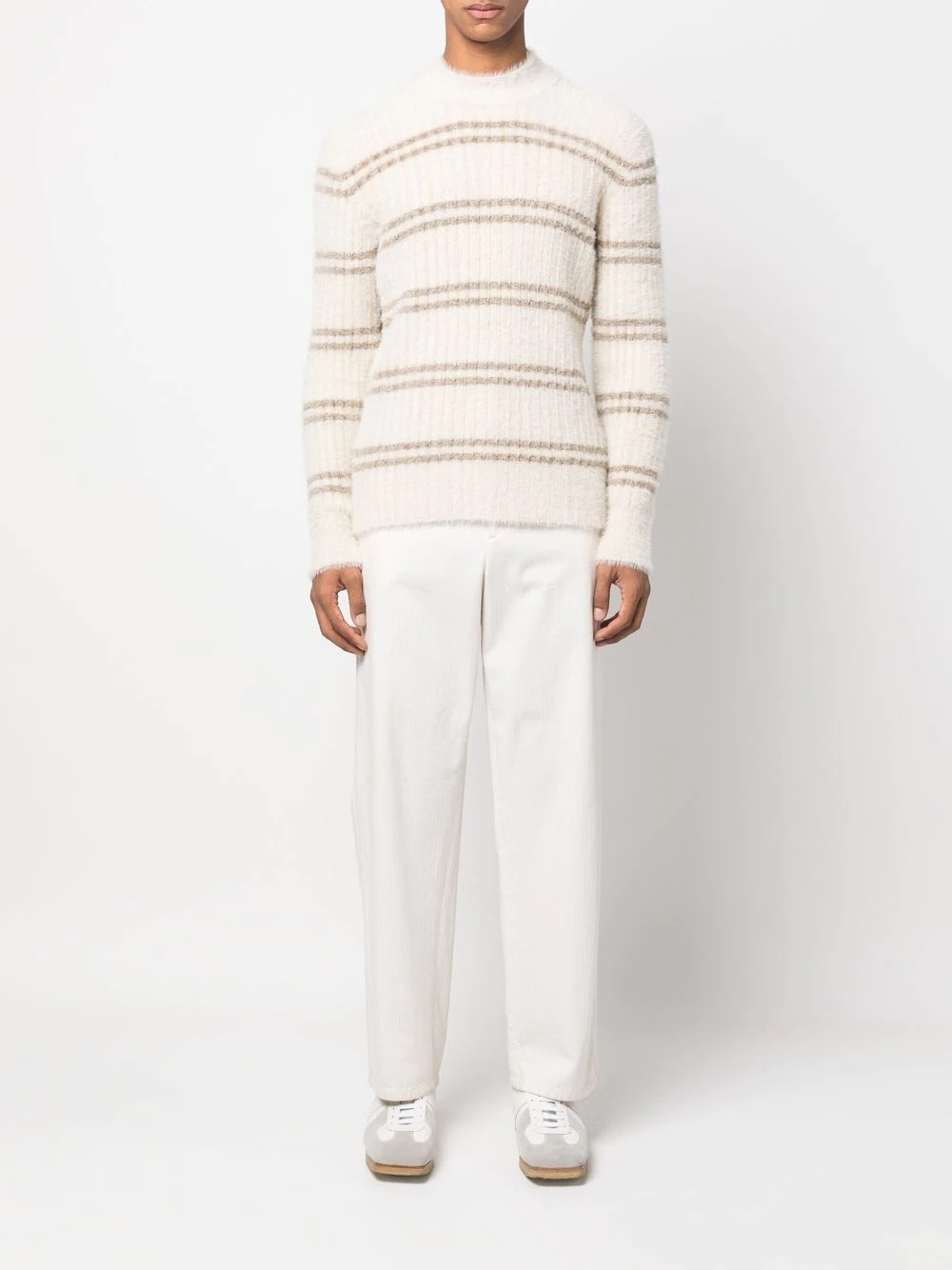 tonal striped jumper - 2