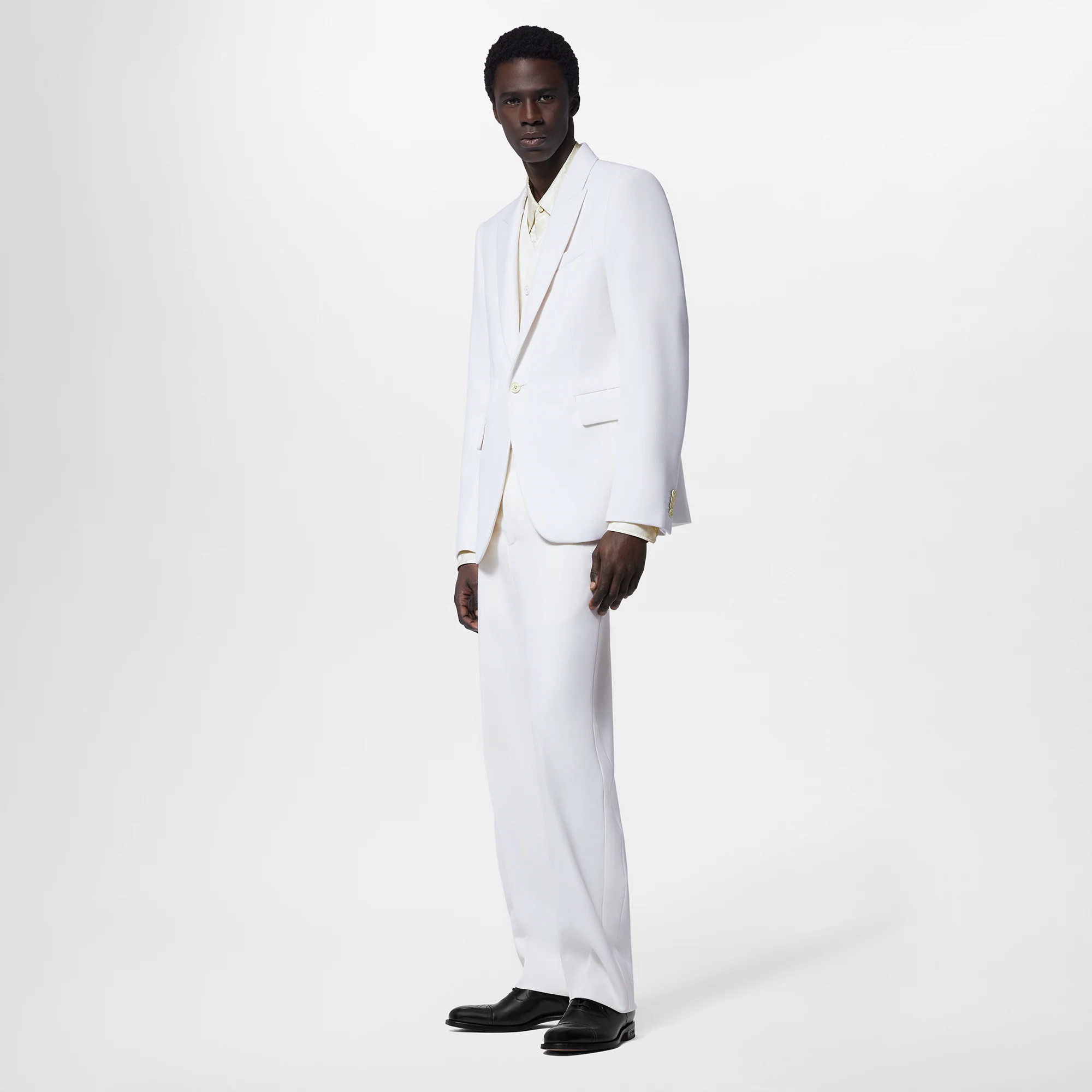 Single-Breasted Wool Blend Evening Jacket - 7