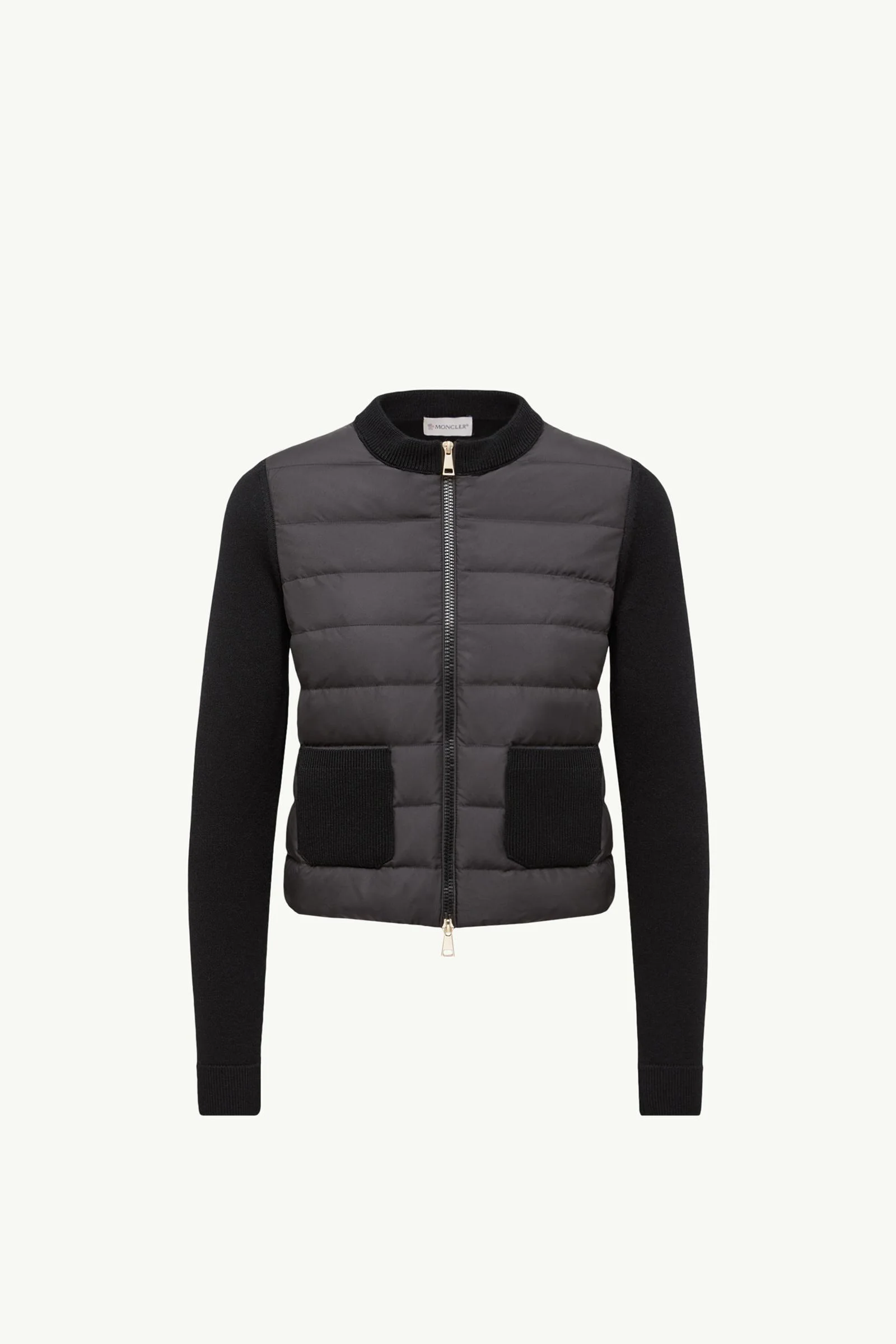 Wool Padded Zip-Up Cardigan - 1
