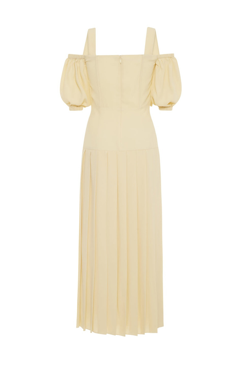 SILK BLEND PLEATED DRESS 2