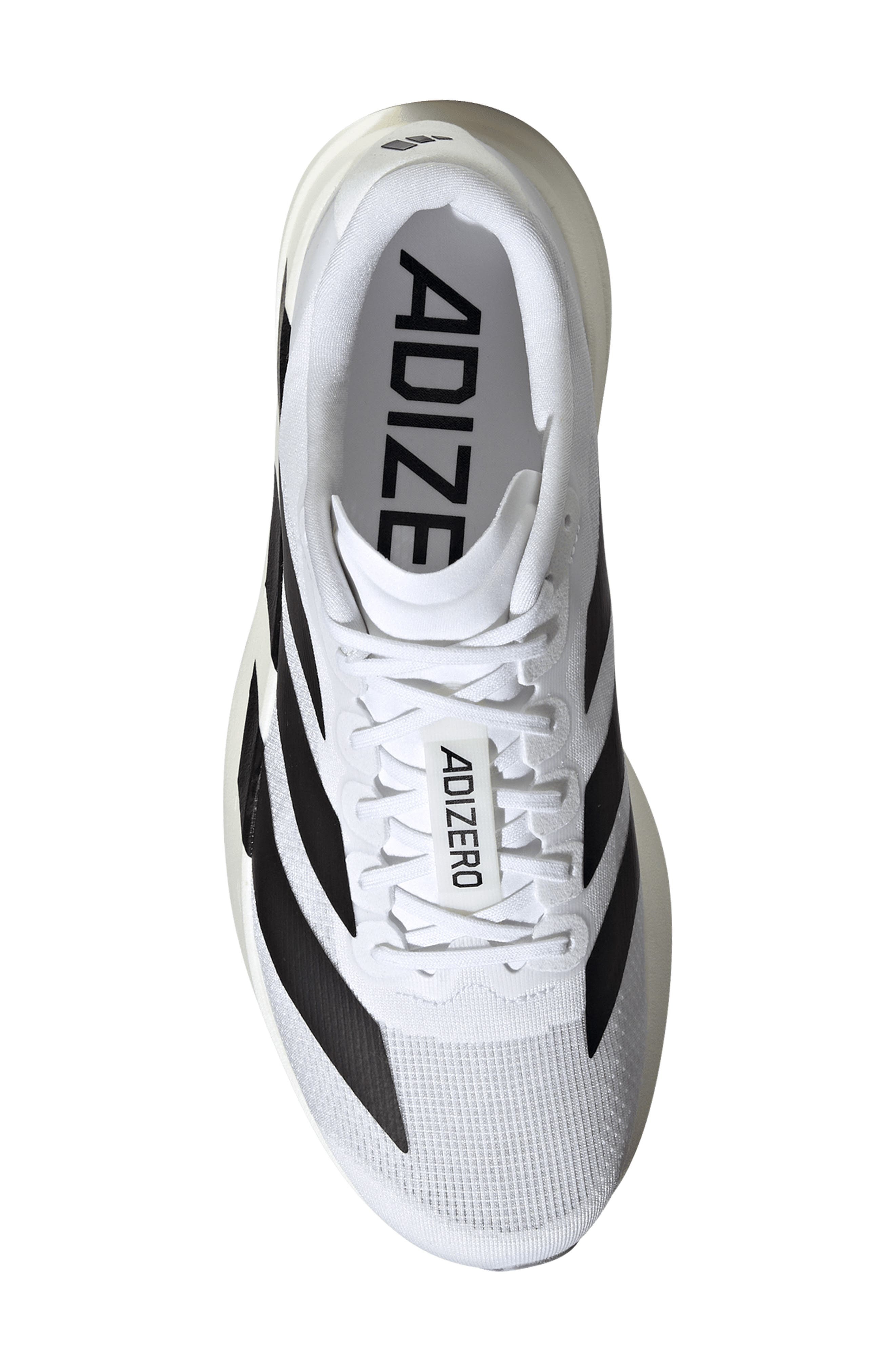 adidas Gender Inclusive Adizero Evo SL Running Shoe in White/Black/White at Nordstrom - 4