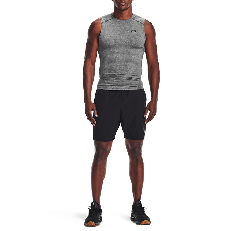 Under Armour HeatGear Sleeveless Shirt 'Carbon Heather Black' 1361522-090 - 3