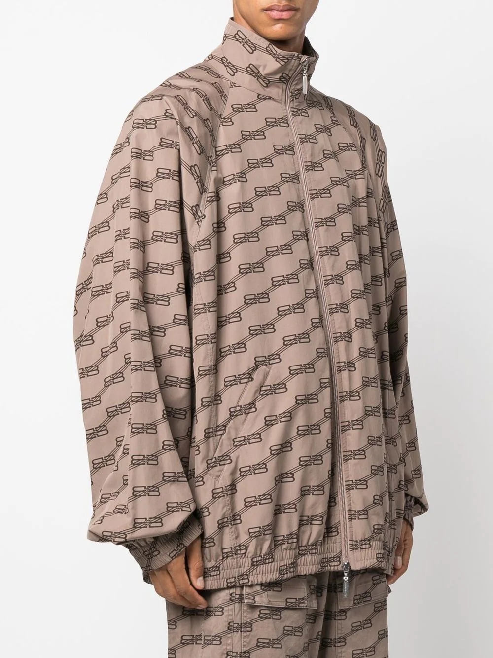 monogram-print track jacket - 3