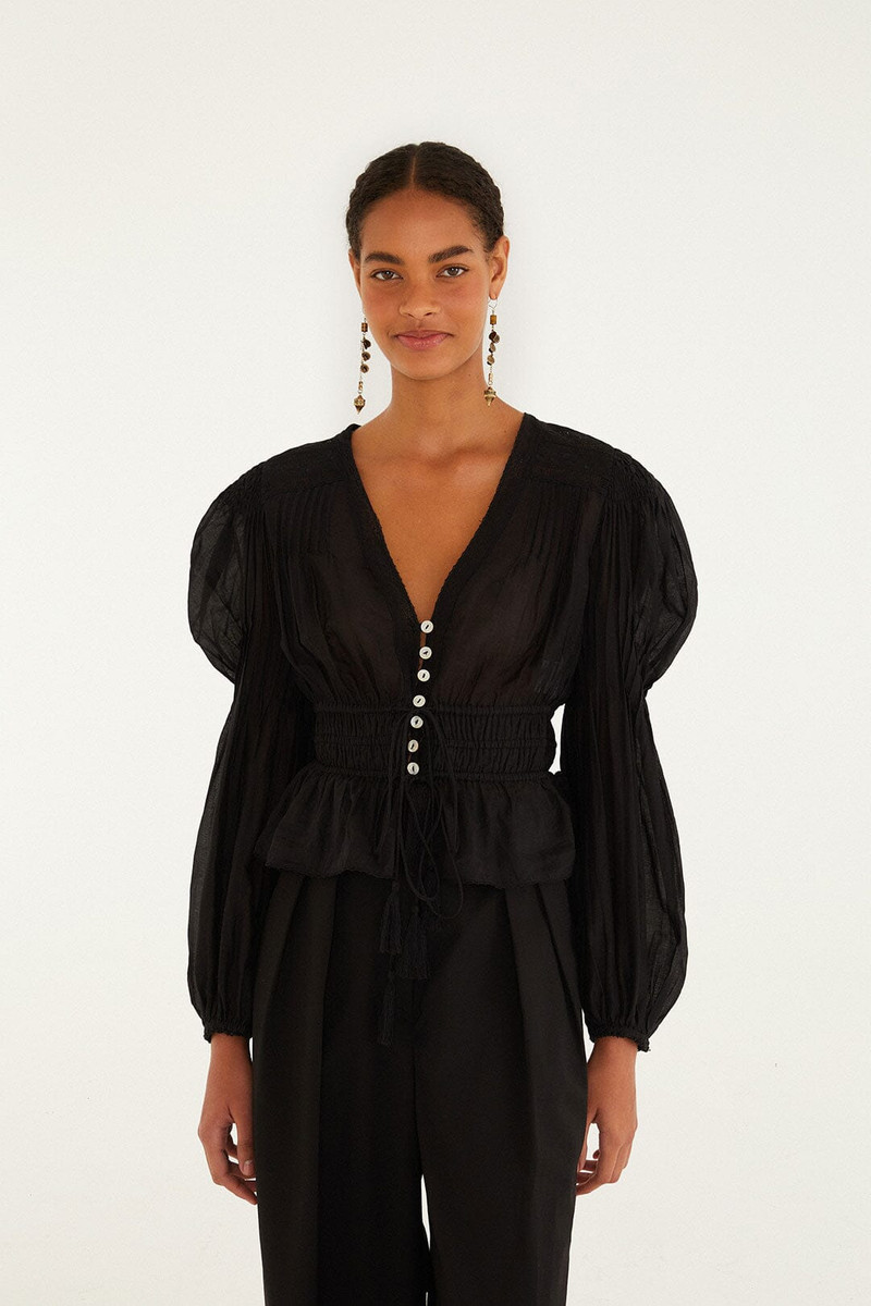 Black Long Sleeve Blouse 1