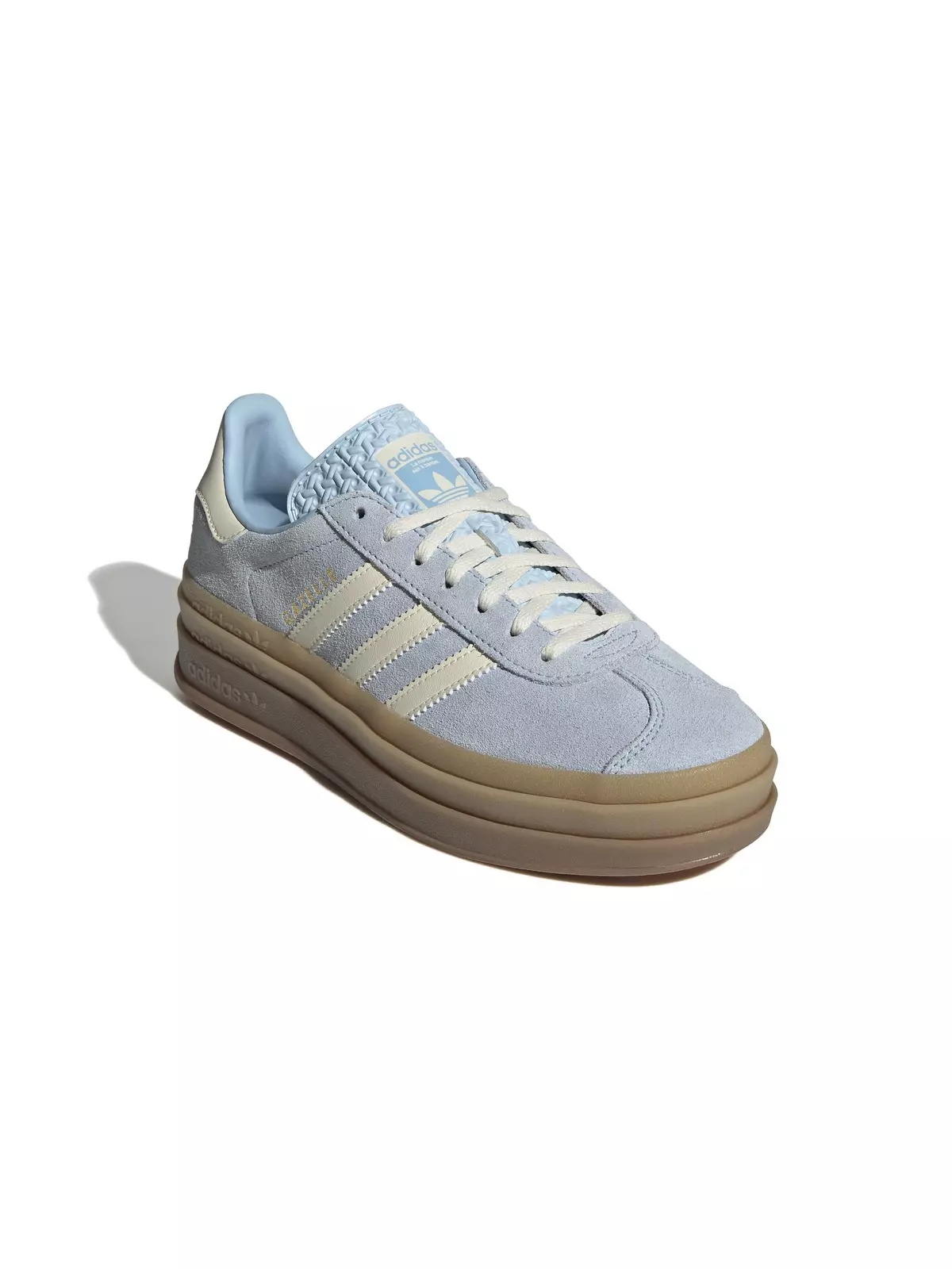 Originals Gazelle Bold "Clear Sky/Cream White/Gold Metallic" Women's Shoe - 5