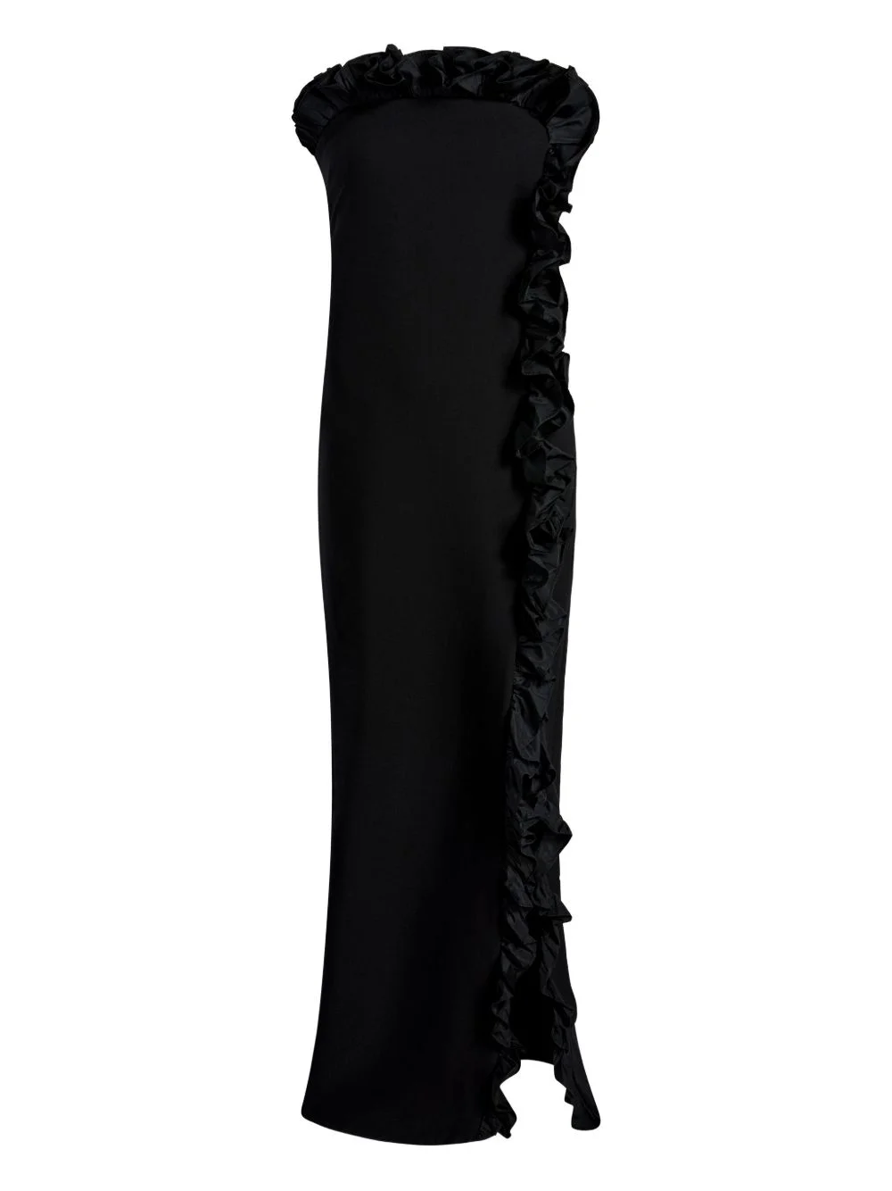 ruffle-detail strapless gown - 1