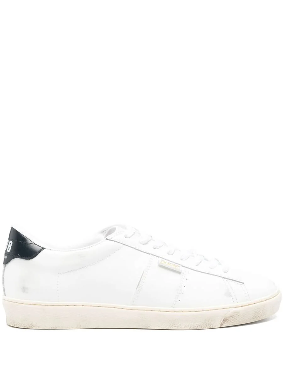 Golden Goose 'Matchstar' White Low Top Sneakers With Logo Patch On The Tongue And Contrasting Heel W - 1
