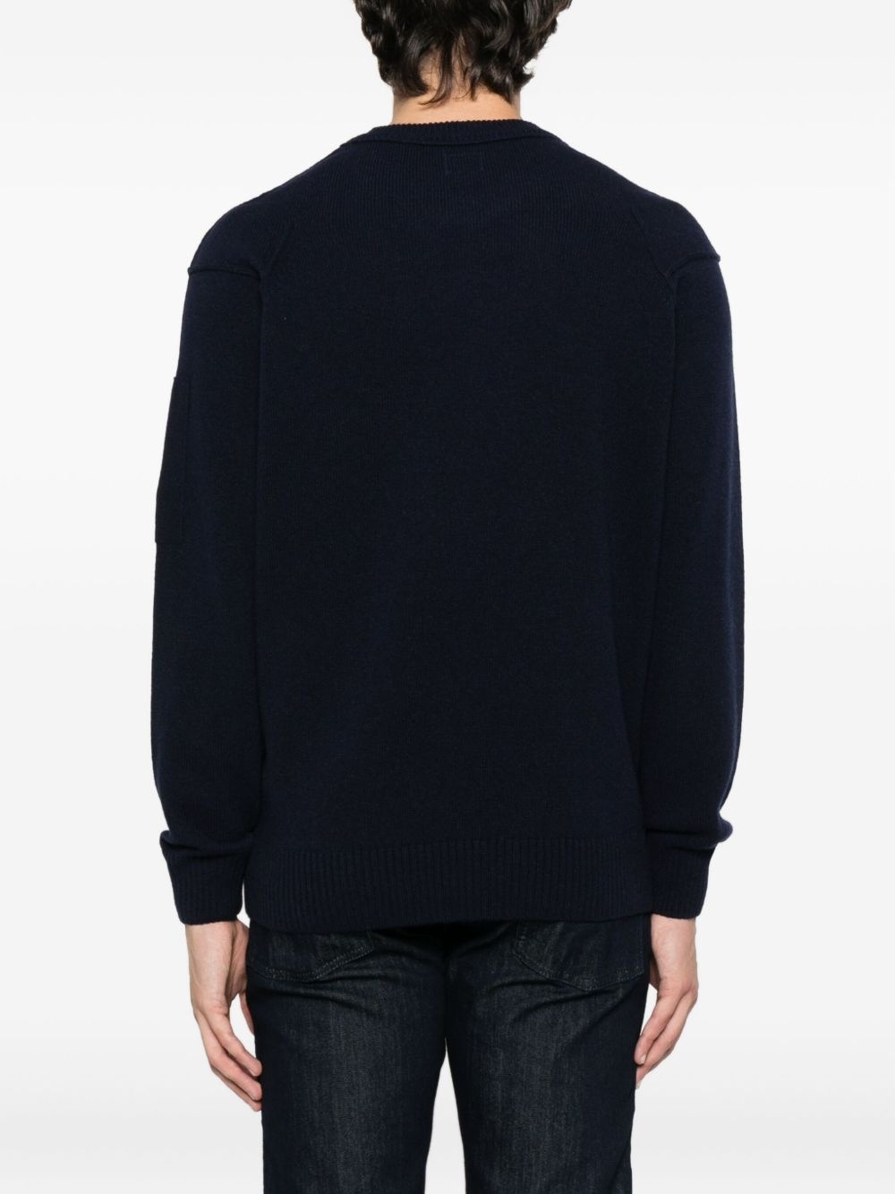 lens-detail crew-neck sweater - 4