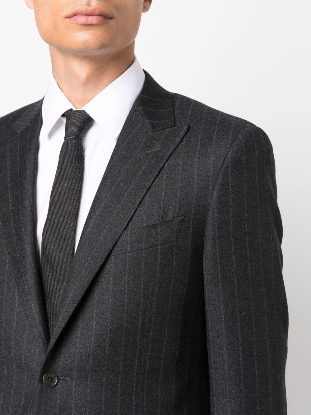 pinstripe single-breasted suit - 5