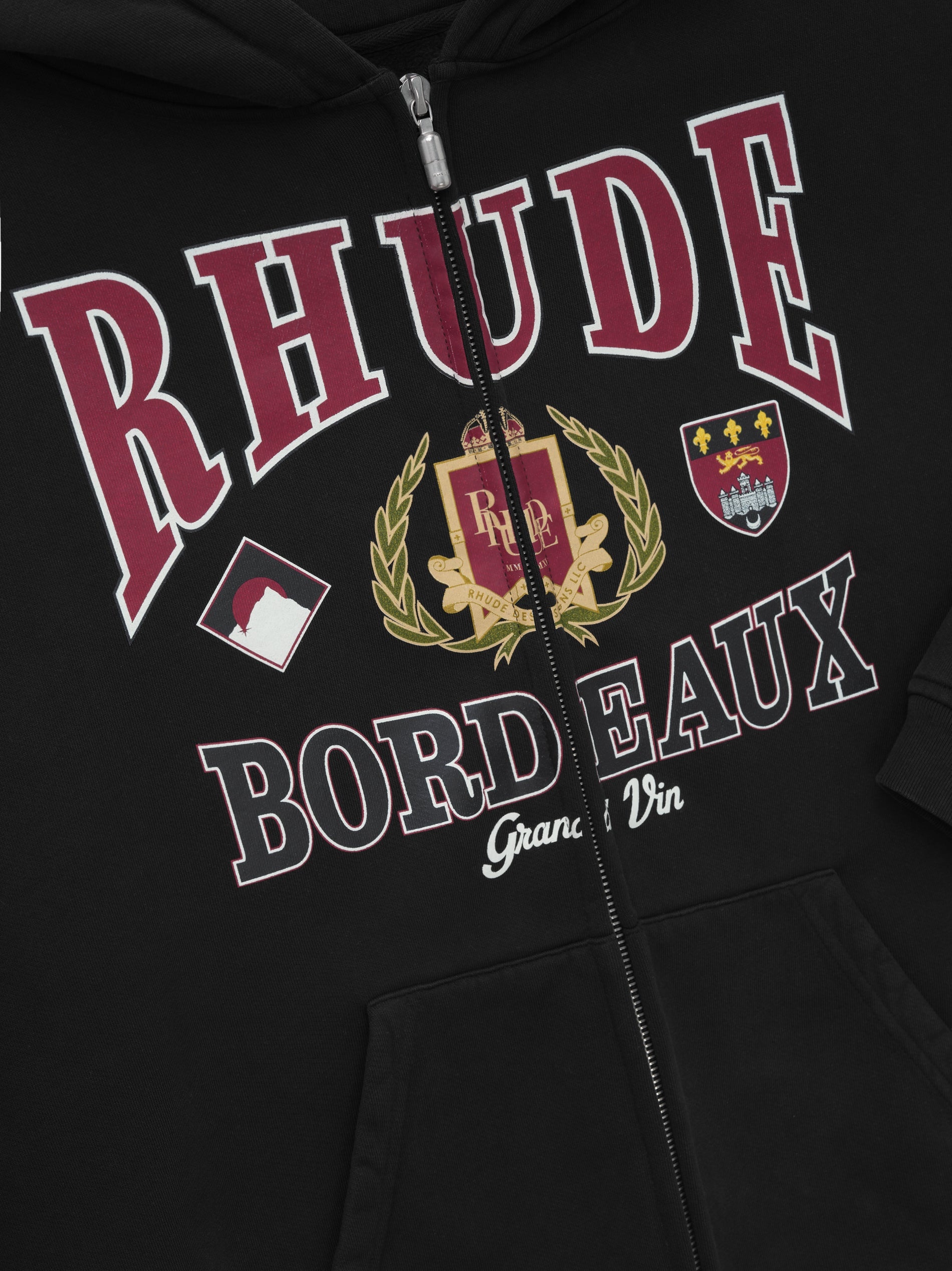 BORDEAUX GRAND VIN ZIP-UP HOODIE - 3