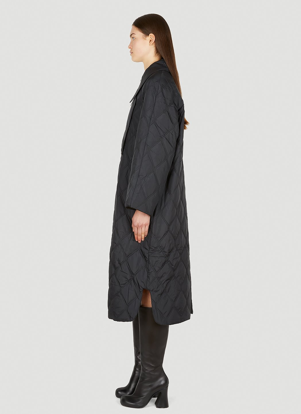 Ganni Women Quilted Coat - 3