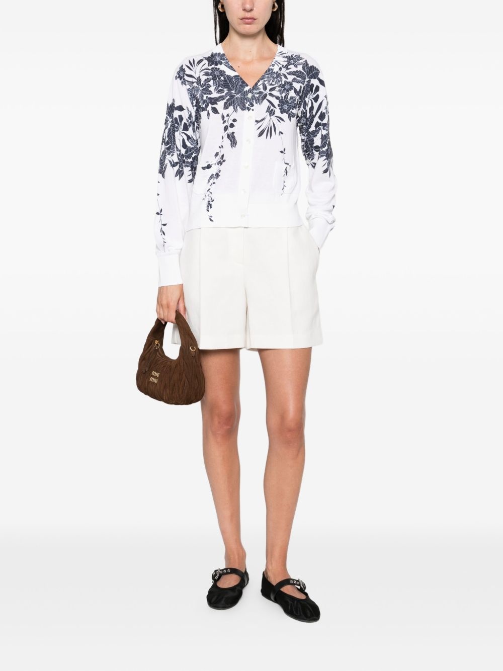 floral-print button cardigan - 2