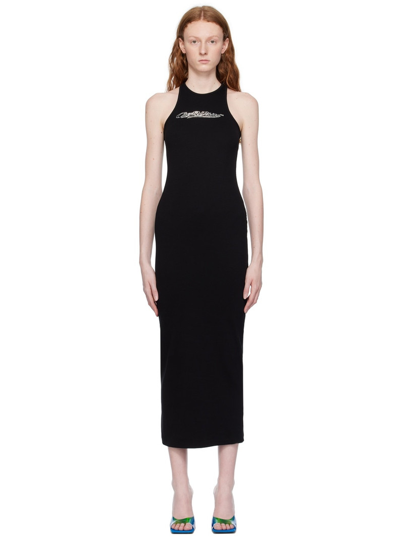 Black Bling Baseball Midi Dress 1