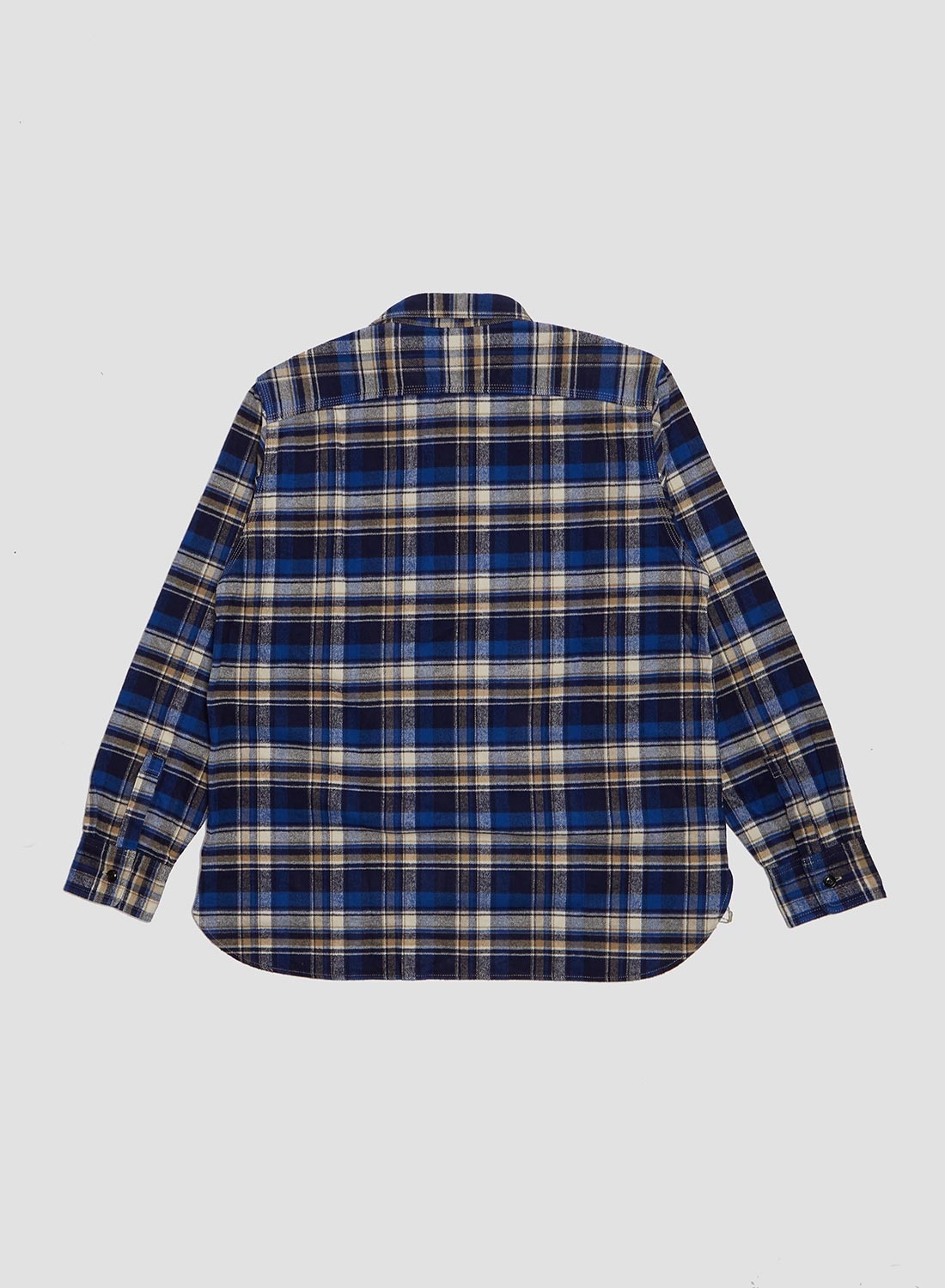 FOB Factory Heavy Nel Work Shirt Blue - 6
