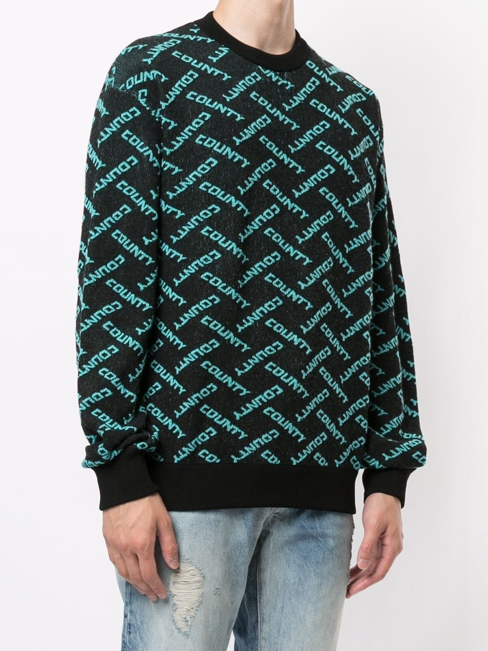 logo intarsia knitted jumper - 3