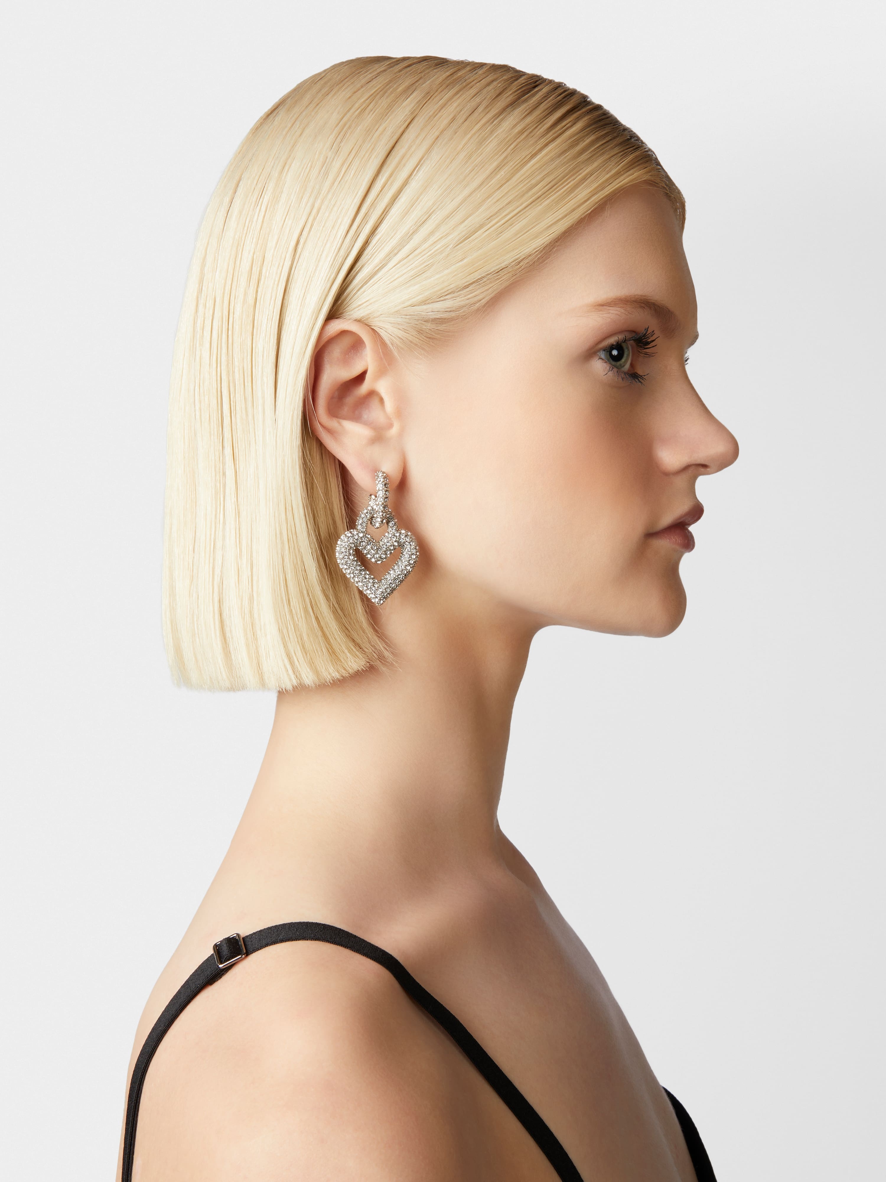 Heart Strass Earrings - 2