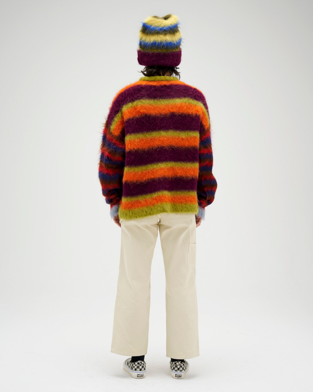 Blurry Lines Alpaca Crewneck Sweater - Multi - 9