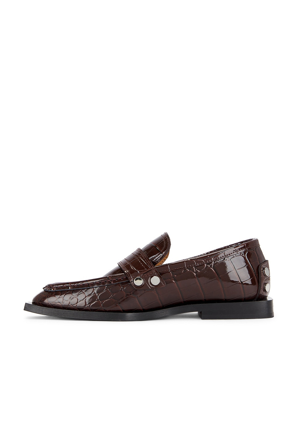 Studs Square Shiny Croco Loafer - 5