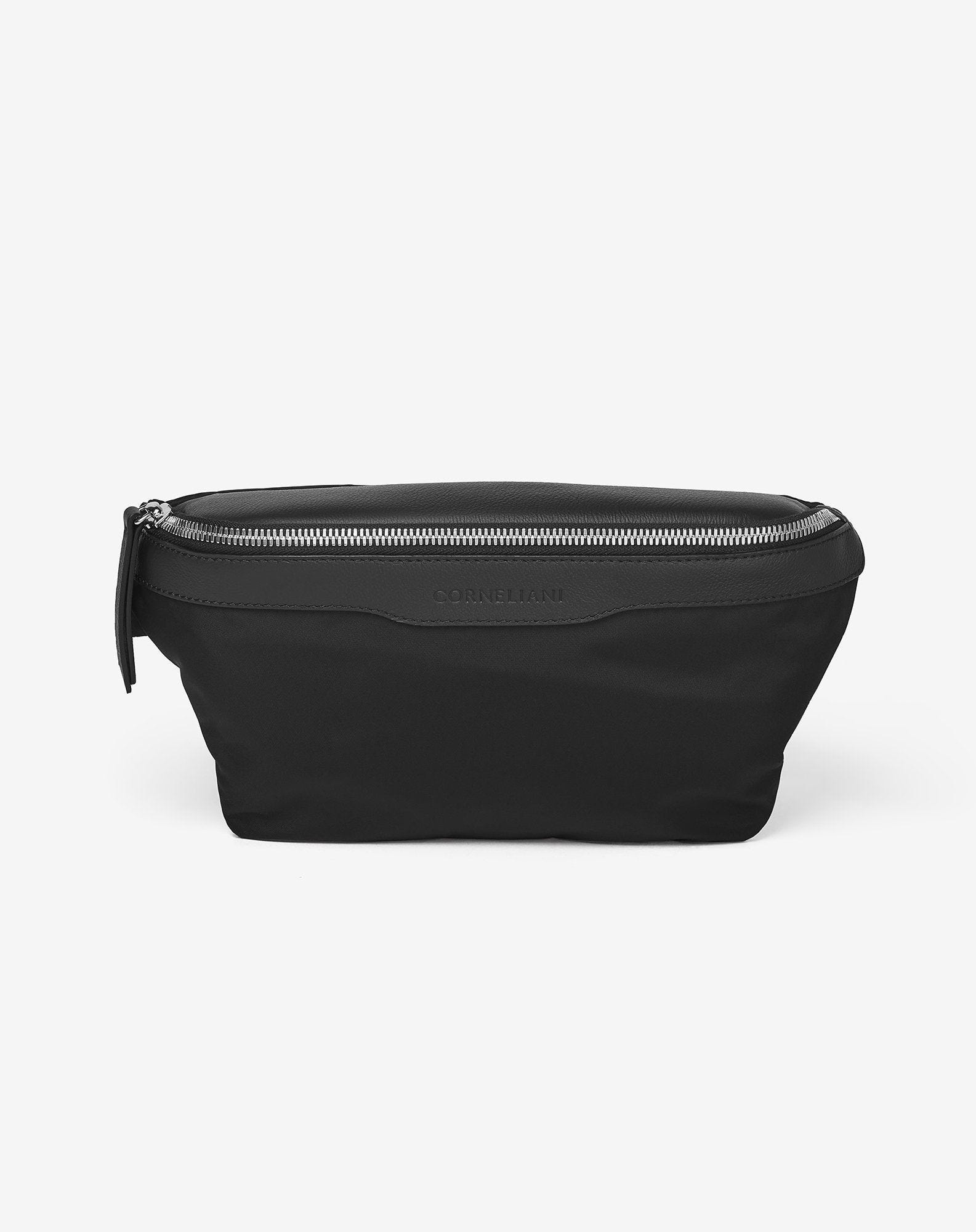Black bum bag with adjustable shoulder strap - 1