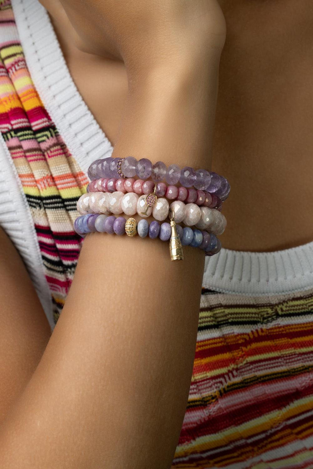 Sea Urchin Rondelle Heckmenite Bead Bracelet - 4