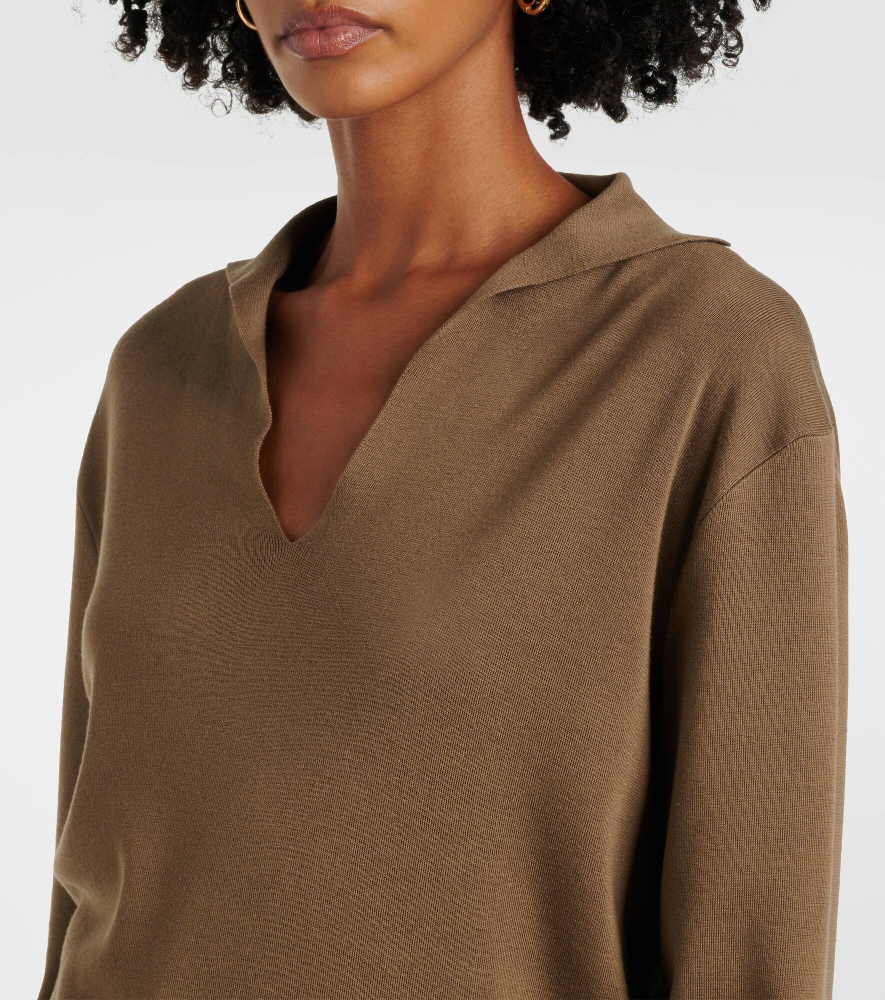 Sorbonne silk and cotton polo shirt - 4
