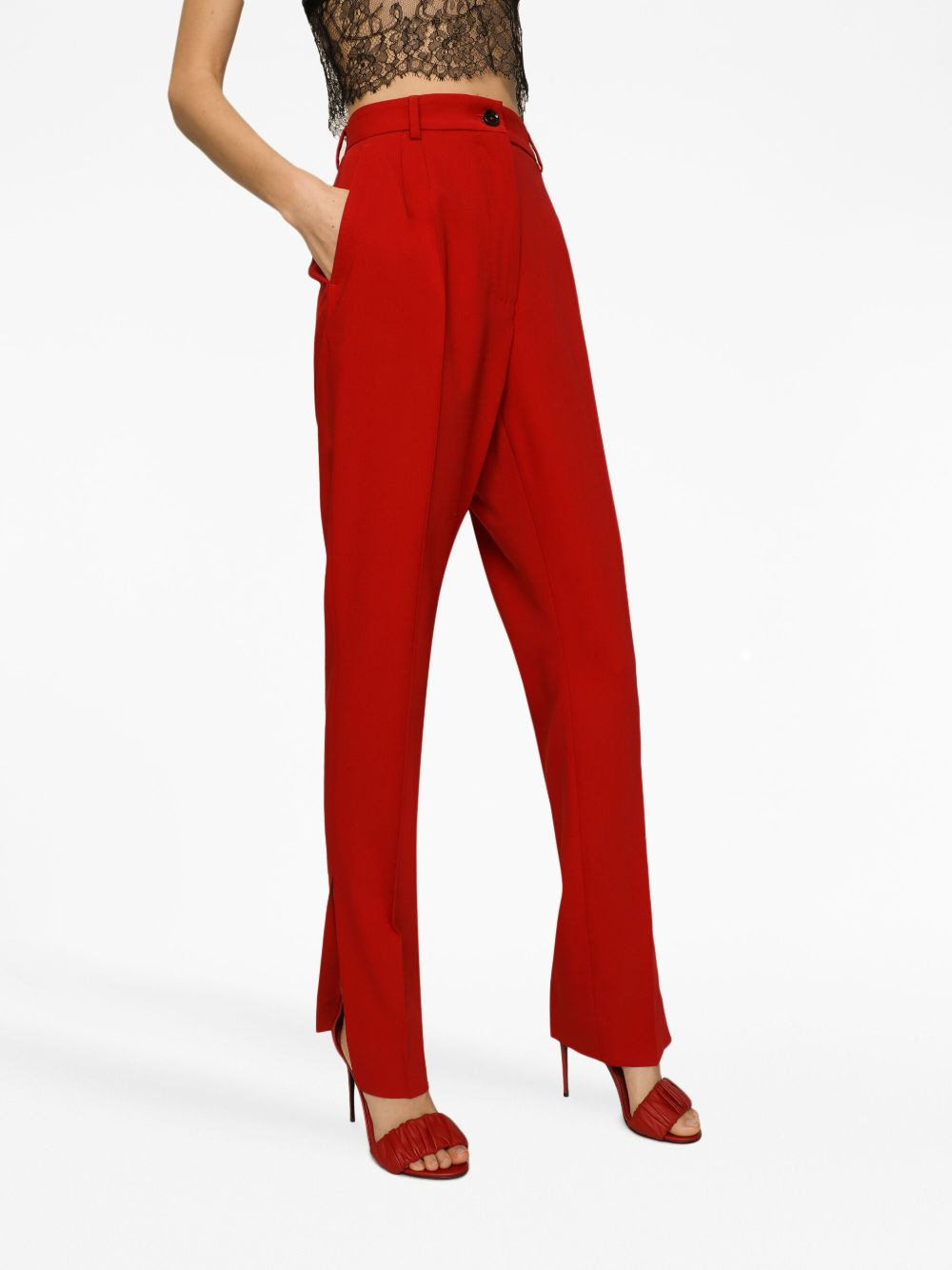 high-rise straight trousers - 3