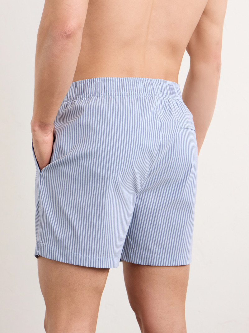 Charles Straight-Fit Mid-Length Striped Seersucker Swim Shorts 3