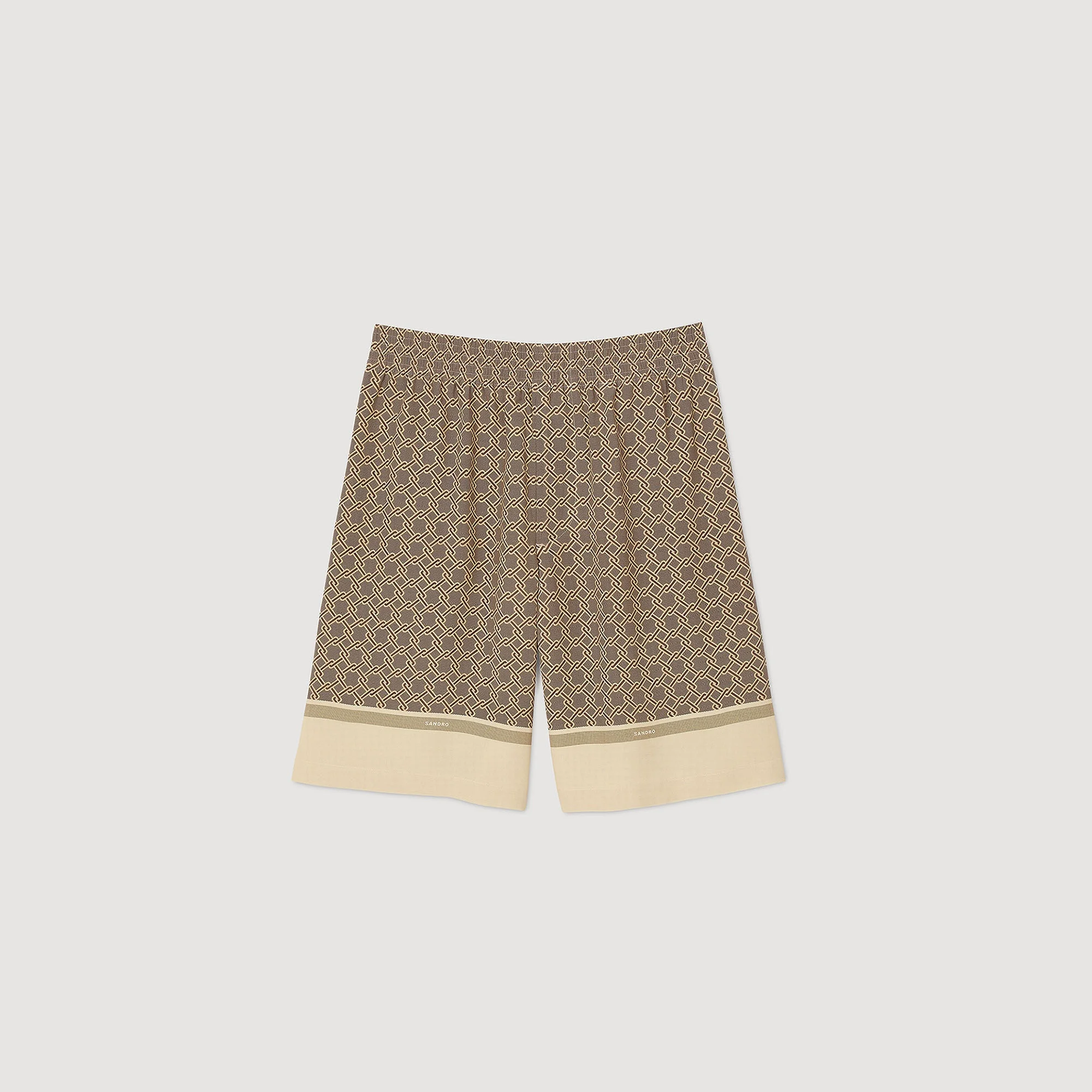 PATTERNED FLOWY BERMUDA SHORTS - 1