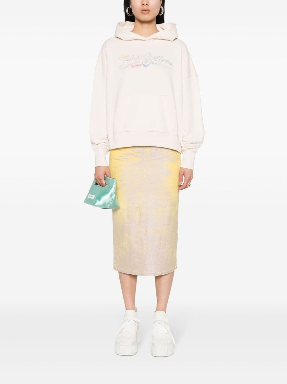 Mia logo-print cotton hoodie - 2