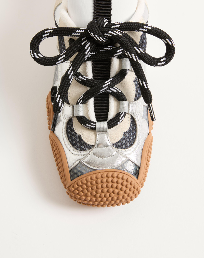 Valentino AMPHIBIA SNEAKER IN RUBBERIZED CALFSKIN AND LAMINATED NAPPA outlook