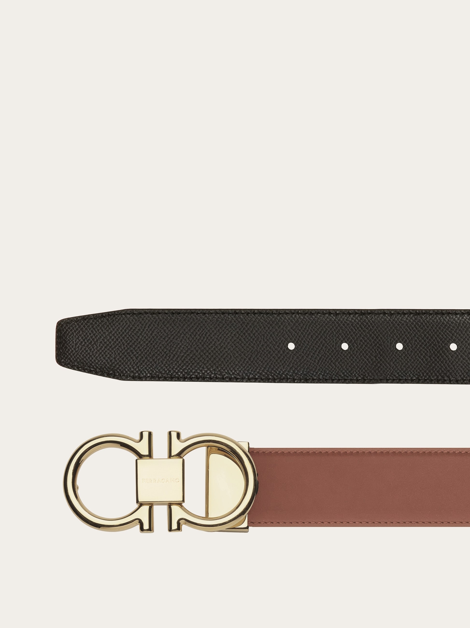 Reversible and adjustable Gancini belt - 2