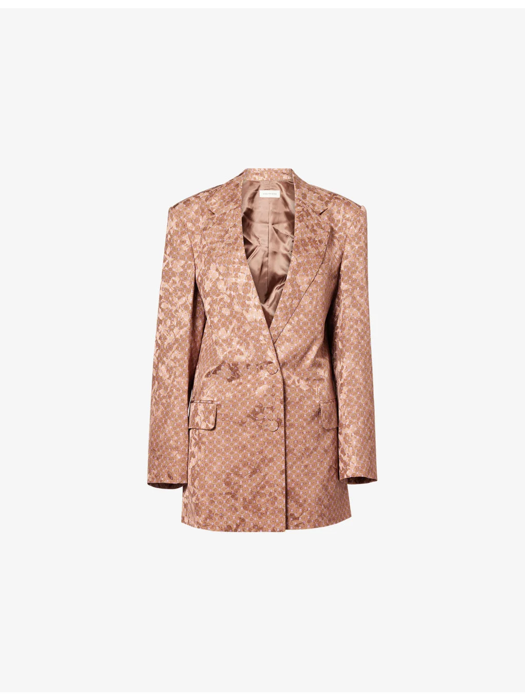 Printed Notch-Lapels Woven Blazer - 1