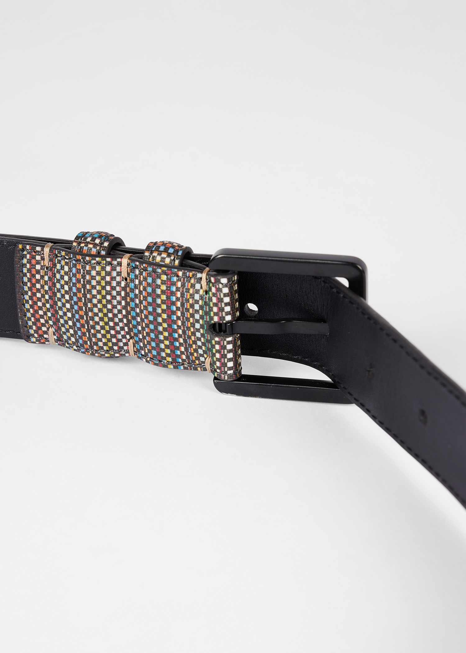 'Signature Stripe' Coated Canvas Belt - 3