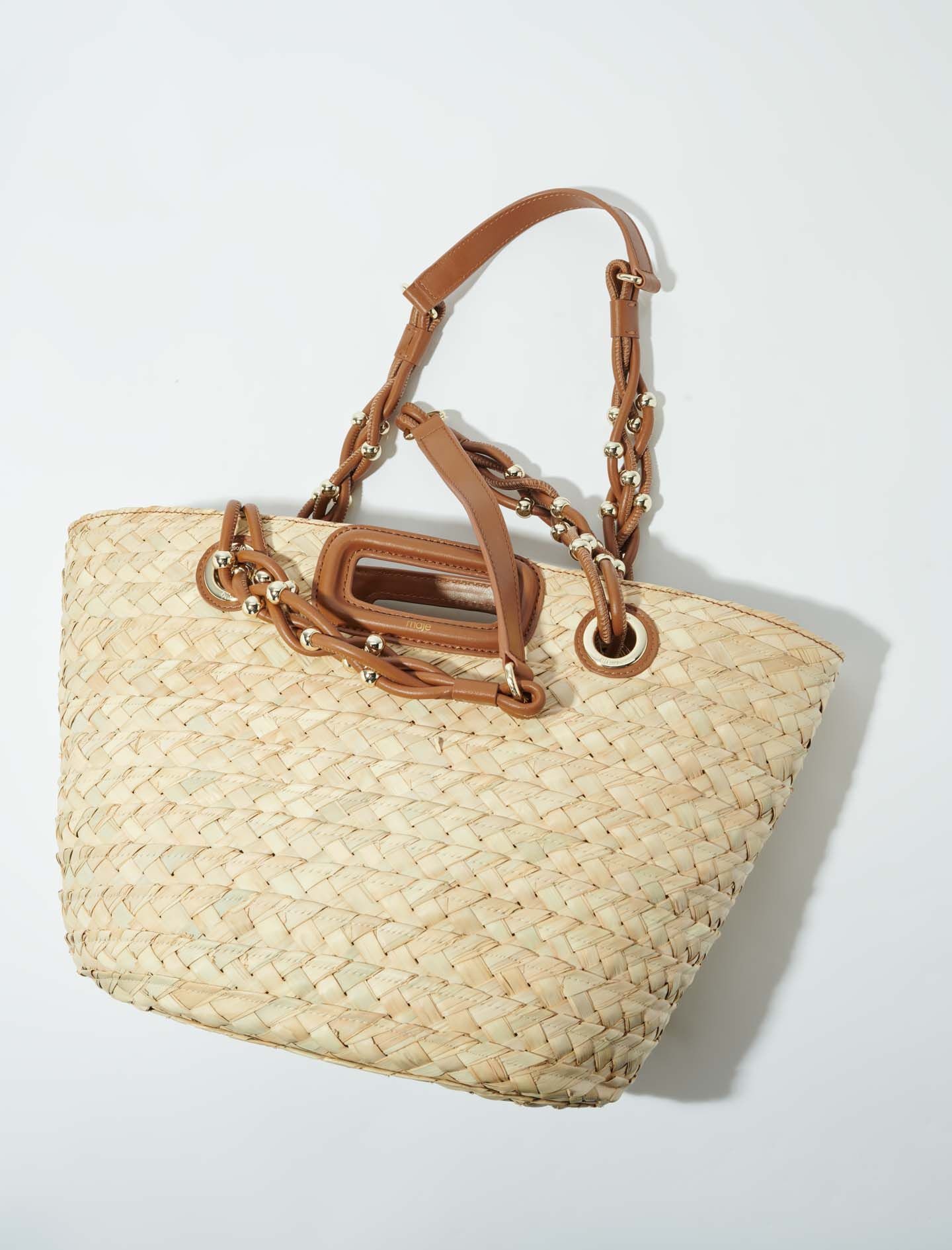 Woven raffia basket bag - 2