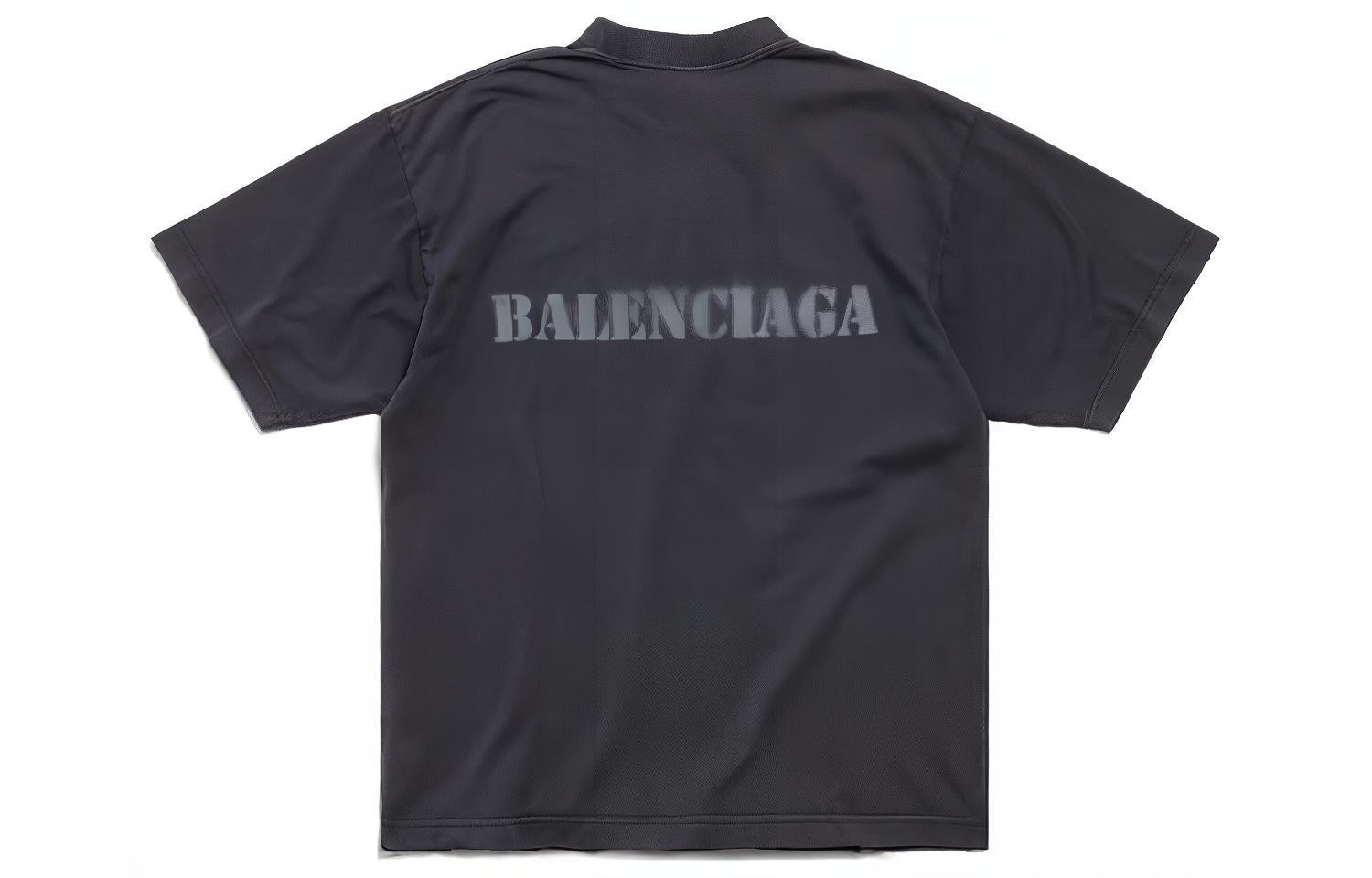 Balenciaga Stencil Type T-shirt 'Black' 764235TQVA31750 - 2